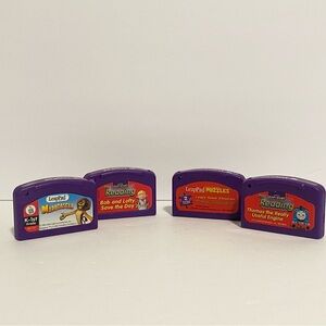 LEAP FROG Learning System Purple Lot of 4